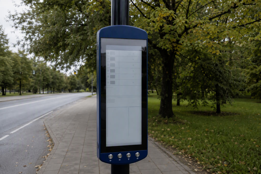 Elektroninė viešojo transporto švieslentė Antakalnio stotelėje