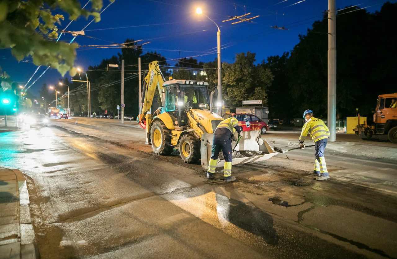 Kelio darbai Antakalnyje