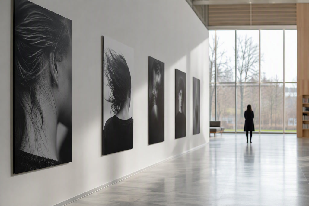 Nespalvotų portretų paroda šviesioje galerijoje