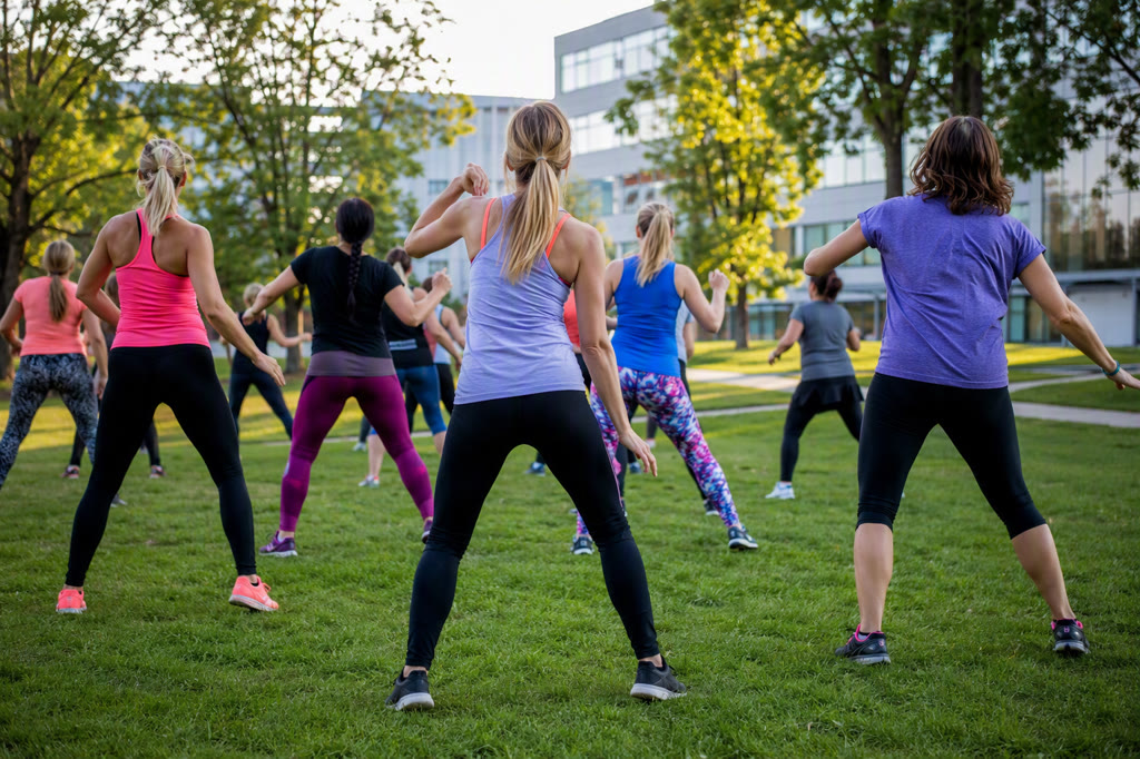 Zumba treniruotė lauke Saulėtekyje